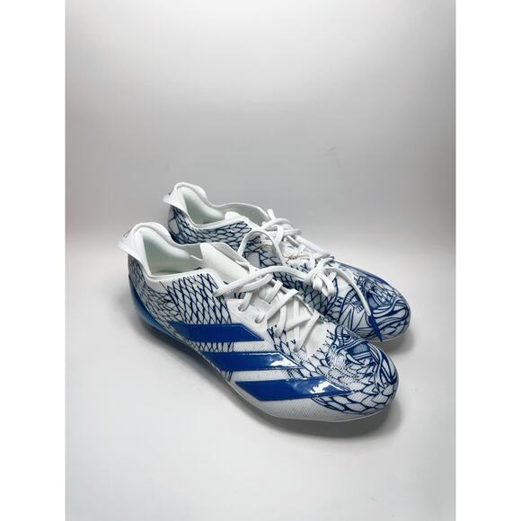 adidas Mens 11 ADIZERO ELECTRIC II Football Cleats Royal Blue/White IH8569 NEW main image 4
